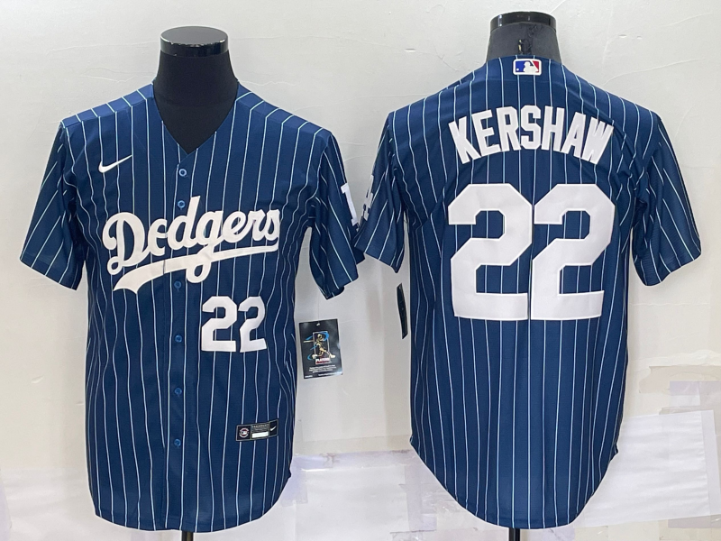 Men's Los Angeles Dodgers #22 Clayton Kershaw Navy Cool Base Stitched Baseball Jersey Men's Los Angeles Dodgers #22 Clayton Kershaw Navy Cool Base Stitched Baseball Jersey